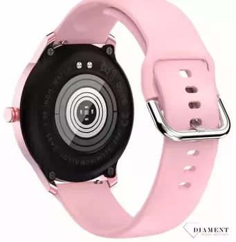 Smartwatch damski Garett Women Olivia na różowym silikonowym pasku. ⌚  (3).webp